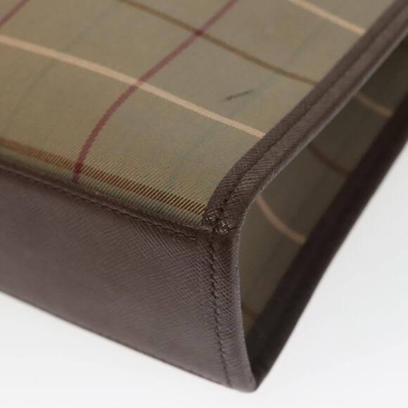 Burberrys Nova Check Clutch Bag Canvas Beige Brown Auth bs20256